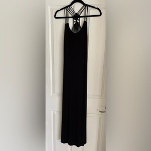 Nicole Miller New York Black Strappy Maxi Dress Sz. X- Small